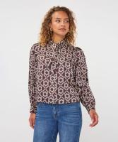 Blouse_short_bow_Warm_Cacao
